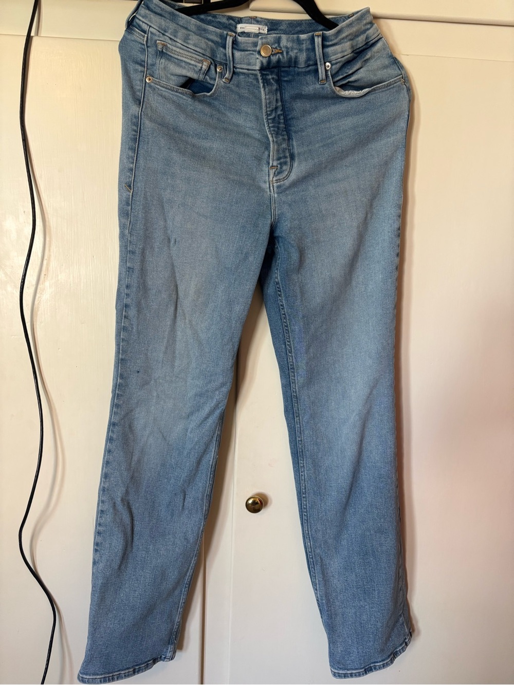 Good American Good Icon Indigo Straight Leg Jeans